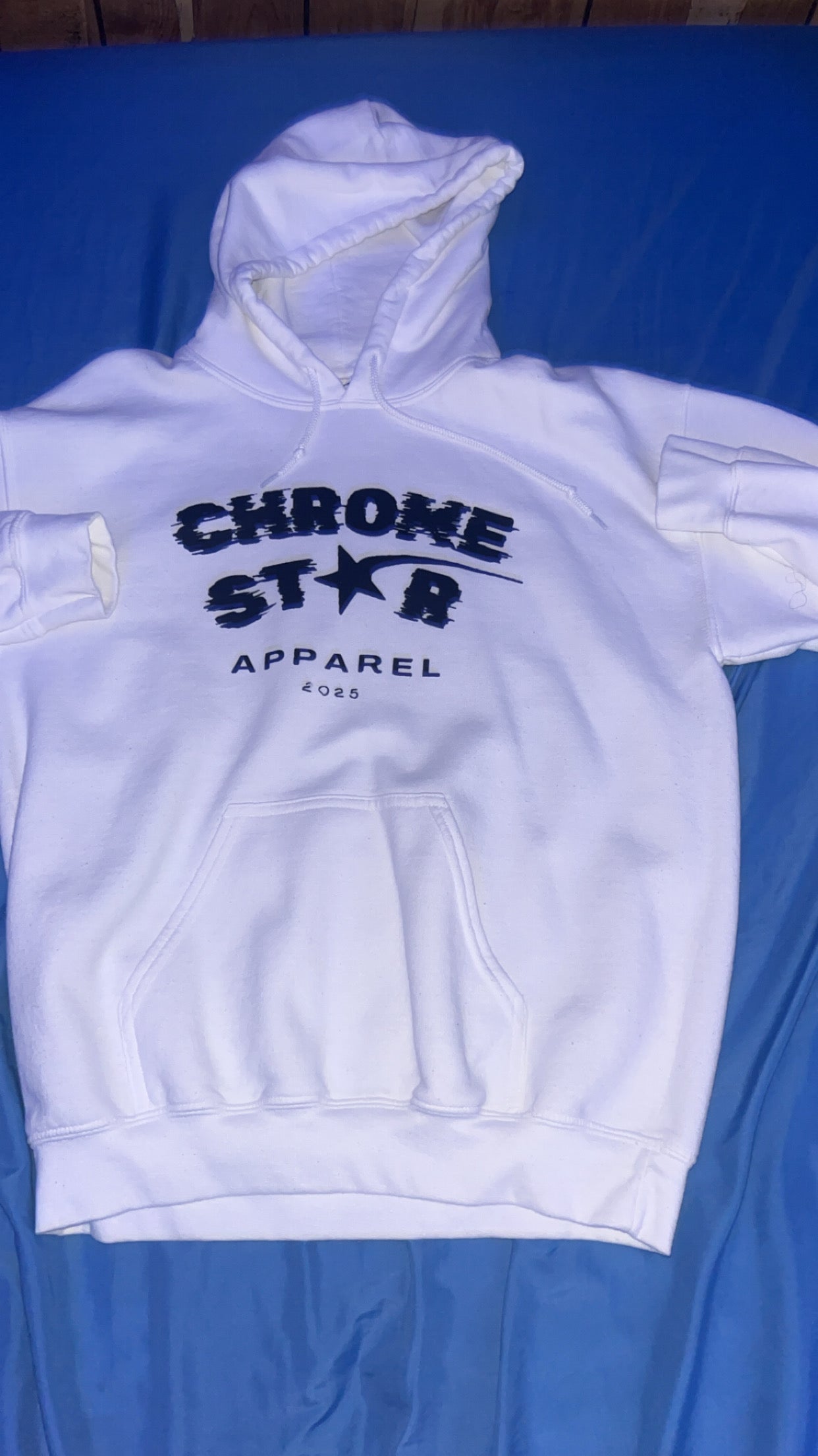 White Chrome Star Icon Hoodie